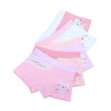 Load image into Gallery viewer, Core Pretty Little Girls Boy Shorts Underwear Toddler Soft Cotton Panties Kids Comfortable Boxer Briefs Cat Print Kitty Pattern Underpants Size 8-12Y (Flower Cat, 8-12Y)