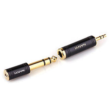 Load image into Gallery viewer, NANYI 1/4 Inch - 1/8 Inch Stereo Headphone Adapter Cables Connector, Upgrade 3.5mm - 6.35mm Jack Stereo Socket Female to Jack Stereo Plug Male for Headphone, Amp Adapte, Black 1-1 Pack