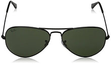Load image into Gallery viewer, Ray-Ban RB3025 Aviator Metal Sunglasses, Black/Grey Metal, Size One Size