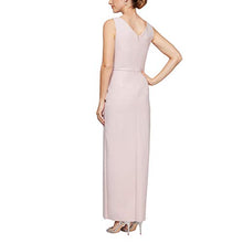 Load image into Gallery viewer, Alex Evenings Women's Slimming Long Side Ruched Dress with Cascade Ruffle Skirt, Blush, 10