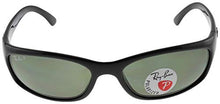 Load image into Gallery viewer, Ray-Ban Men's RB4115 Rectangular Sunglasses, Black/Polarized Green, 57 mm