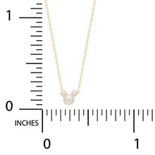 Load image into Gallery viewer, Disney Mickey Mouse 14KT Yellow Gold Pearl Necklace;