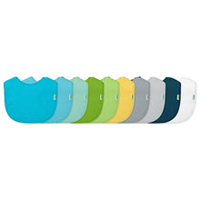 Load image into Gallery viewer, green sprouts Stay-Dry Baby Bibs (10 Pack) Waterproof Protection, Adjustable Hook-&-Loop Closure, Machine Washable