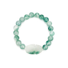 Load image into Gallery viewer, Fengshui Wealth Prosperity Jade Bracelet for Women Men 10mm Bead with Pi Xiu/Pi Yao Attract Wealth and Good Luck Dark Green