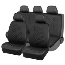 Load image into Gallery viewer, FREMONT AUTO Car Seat Covers Universal Full Set Seat Covers 8 Pieces - Airbag Compatible, Fit for 95% Cars, Trucks, SUVs (PVC Leather) (Black)
