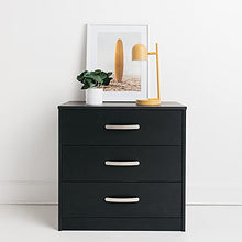 Load image into Gallery viewer, Signature Design by Ashley Finch Contemporary 3 Drawer Chest of Drawers, Black