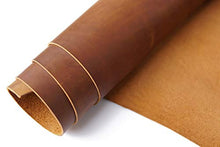 Load image into Gallery viewer, Bourbon Brown Tooling Leather Square 2.0mm Thick Finished Full Grain Cow Hide Leather Crafts Tooling Sewing Hobby Workshop Crafting Leather
