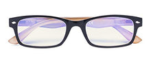 Load image into Gallery viewer, Blue Light Filter Eyeglasses,Reduce Eyestrain Readers,Anti Blue Rays,UV Protection,Computer Reading Glasses for Men Women(Black-Brown) +2.0