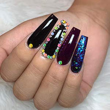 Load image into Gallery viewer, 8 Pack 1988 pcs Luminous Crystal Nail Art Rhinestone Decorations 3D Glitter Diamond Jewelly Glow In The Dark Rhinestone Decorations Nail Art DIY Crafts Phones Clothes Shoes Jewelry Bag (Forest Fairy)