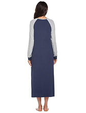 Load image into Gallery viewer, Ekouaer Long Sleeve Nightgown for Women Long Maxi Gowns Dresses Plus Size Loungewear Sleepwear