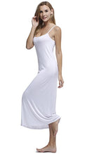 Load image into Gallery viewer, Papicutew Women's Modal Long Full Cami Slip Dress Sleeveless Nightgowns (White, XL)
