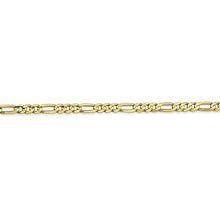 Load image into Gallery viewer, 10k Yellow Gold 3mm Concave Link Figaro Chain Anklet Ankle Beach Bracelet 7 Inch : Fine Jewelry For Women Gifts For Her