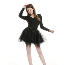 Load image into Gallery viewer, AWAYTR Adult Tutus Skirts for Women - 4 Layers Tutu Skirt for Halloween Costume (Black, Large/X-Large)