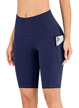 Load image into Gallery viewer, IUGA Workout Shorts for Women with Pockets 8"/5" High Waisted Compression Running Shorts Tummy Control Biker Shorts for Women