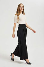 Load image into Gallery viewer, Tronjori Women High Waist Casual Wide Leg Long Palazzo Pants Trousers(XL, Black)