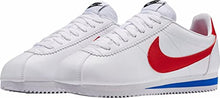 Load image into Gallery viewer, Nike Women's Classic Cortez Leather,White/Varsity Red/Varsity Royal,5.5
