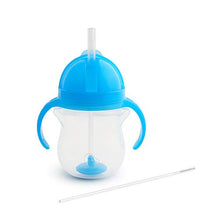 Load image into Gallery viewer, Munchkin Any Angle Click Lock Weighted Straw Trainer Cup, Blue, 7oz