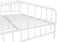 Load image into Gallery viewer, Novogratz Bushwick Metal Bed with Headboard and Footboard | Modern Design | Full Size - White