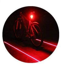 Load image into Gallery viewer, BESTSUN USB Rechargeable Bicycle Tail Lights Bike Cycling Safety Zone Tail Light 8 LED with 2 Red Safety Lines for Cycling Hiking