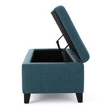Load image into Gallery viewer, Christopher Knight Home Mission Fabric Storage Ottoman, Dark Teal