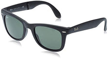 Load image into Gallery viewer, Ray-Ban RB4105 Folding Wayfarer Sunglasses, Matte Black/Green, 50 mm