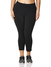 Load image into Gallery viewer, Hue Women's Plus-size Ultra Capri Leggings with Wide Waistband Sockshosiery, -black, 3X