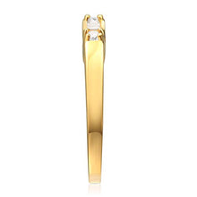 Load image into Gallery viewer, 14k REAL Yellow Gold SOLID Wedding Engagement Ring and Wedding Band 2 Piece Set - Size 7
