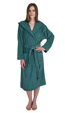 Load image into Gallery viewer, TowelSelections Women's Hooded Robe Turkish Cotton Soft Luxury Bathrobe X-Small/Small Deep Sea
