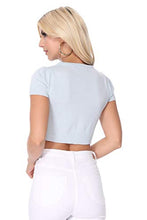 Load image into Gallery viewer, YEMAK Women's Cropped Bolero Cardigan – Short Sleeve V-Neck Basic Classic Casual Button Down Knit Soft Sweater Knitted Top HB2137-LIL-S Lilac