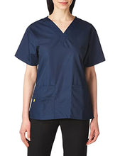 Load image into Gallery viewer, WonderWink Womens Origins Bravo V-Neck Top, Navy, 4X-Large
