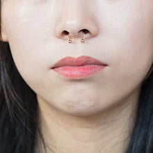 Load image into Gallery viewer, 20G Fake Nose Rings Hoop Clip-on Stainless Steel Septum Jewelry Non Piercing Cartilage Earring Lip Rings Faux Nose Ring Piercing Jewelry