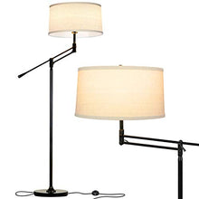 Load image into Gallery viewer, Brightech Ava Industrial Floor Lamp - Standing Lamp for Bedroom That Matches Your Farmhouse, Rustic Style - Height Adjustable,Tall Pole Lamp for Living Room Lighting - Elegant Light for Office