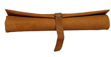 Load image into Gallery viewer, chef knife bag |Travel-Friendly Chef Knife Wrap Bag | Genuine Leather Knife Roll | Storage Bag Handles Carry Case Kitchen | travel bag knives holder | for professional Chefs | KB006 (Crunch Brown)