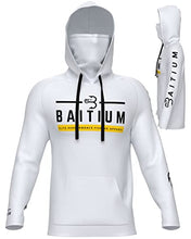 Load image into Gallery viewer, Baitium Fishing Shirts for Men Hooded Long Sleeve UV Sun Protective T- Shirt Tee - Quick Dry Breathable Lightweight Dri Fit Gear (White, Large)