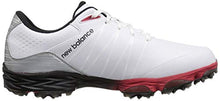 Load image into Gallery viewer, New Balance Men's NBG2004 Waterproof Spiked Comfort Golf Shoe, White/Red, 16 M US