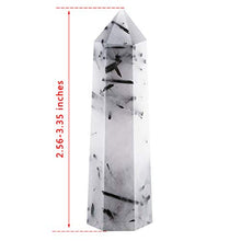Load image into Gallery viewer, CrystalTears Set of 3 Natural Quartz Rutilated Labradorite Clear Crystal Self Standing Healing Crystal Point Faceted Prism Wand Reiki Balancing