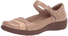 Load image into Gallery viewer, Clarks womens Cora Abby Mary Jane Flat, Sand Leather/Synthetic Combi, 9 Narrow US