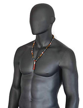 Load image into Gallery viewer, Crystal Healing Natural Stone Long Beaded Necklace for Men Red Jasper Tiger Eye Labradorite Hematite