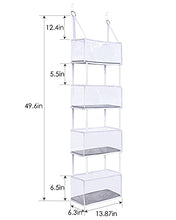 Load image into Gallery viewer, ULG Over Door Organizer with 4 Large Ultra Sturdy & Large Pockets Organizer, 22 lbs Capacity Hanging Storage Organizer with Clear Window for Bedroom Nursery, Baby Kids Toys, Shoes, Diapers, White