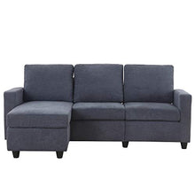 Load image into Gallery viewer, HONBAY Convertible Sectional Sofa Couch, L-Shaped Couch with Modern Linen Fabric for Small Space Dark Grey