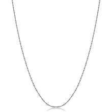 Load image into Gallery viewer, Kooljewelry Solid 10k White Gold Thin Rope Chain Necklace (0.8 mm, 20 inch)