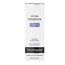 Load image into Gallery viewer, Neutrogena Oil Free Moisture Daily Hydrating Facial Moisturizer & Neck Cream with Glycerin - Fast Absorbing Ultra Gentle Lightweight Face Lotion & Sensitive Skin Face Moisturizer, 4 fl. oz (Pack of 2)