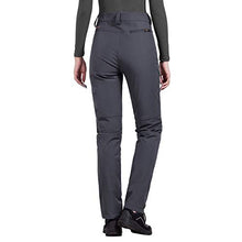 Load image into Gallery viewer, FREE SOLDIER Outdoor Women's Soft Shell Fleece Lined Ski Pants Winter Lightweight Hiking Cargo Nylon Pants with Multi-Pockets (Dark Gray Small/US 4-6)