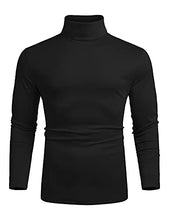 Load image into Gallery viewer, COOFANDY Men's Slim Fit Basic Thermal Turtleneck Shirts Casual Cotton Knitted Pullover Sweaters Grey
