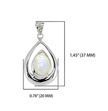 Load image into Gallery viewer, YoTreasure 1.45" Moonstone Solid 925 Sterling Silver Chain Pendant Jewelry