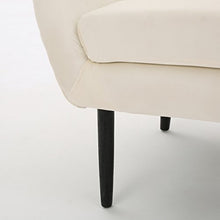 Load image into Gallery viewer, Christopher Knight Home Seigfried Velvet Arm Chair, Ivory