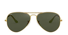 Load image into Gallery viewer, Ray-Ban RB3025 Aviator Sunglasses (58 mm, Gold Metal Frame/Non-Polarized Green G-15 Lens)