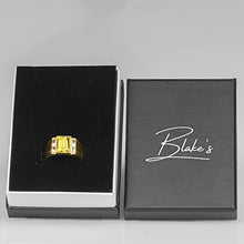Load image into Gallery viewer, Blake's 10K Solid Yellow Gold Ring for Men with Baguette-Shape Citrine and 2 Diamond Accents, Men Fine Jewelry for Dad Men Gifts for Him, Men’s Jewelry (Size 5-15)