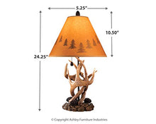 Load image into Gallery viewer, Signature Design by Ashley - Derek Antler Table Lamp - Mountain Style Shades - Rustic