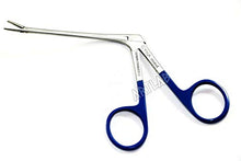 Load image into Gallery viewer, New German Hartman Alligator Micro Forceps 3.5 Inches Serrated Blue Rings ENT Instruments CYNAMED